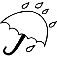 clip art of umbrella with rain drops pattering about